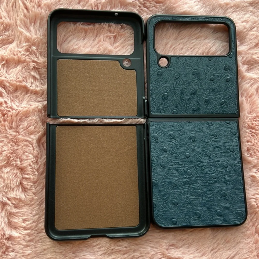 For Samsung galaxy z flip 4 5G phone case genuine leather